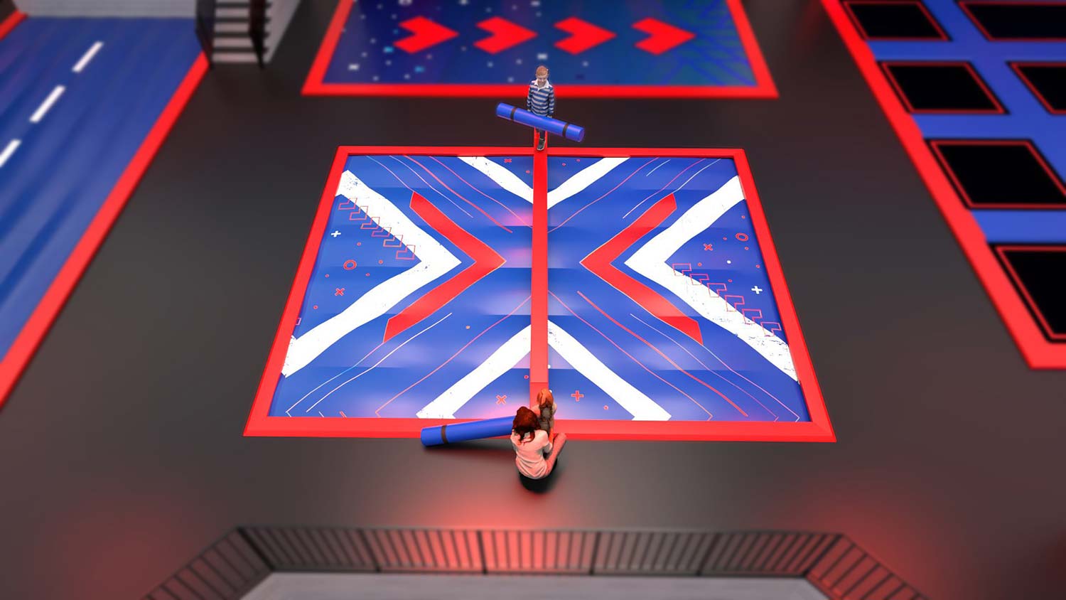 Soar-Findlay-OH-Gladiator - Findlay Hancock Economic Development Gladiator balance beam game